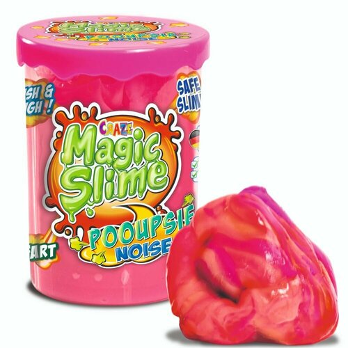 Слайм CRAZE Magic Slime со звуком, розово-фиолетово-желтый, 100 г
