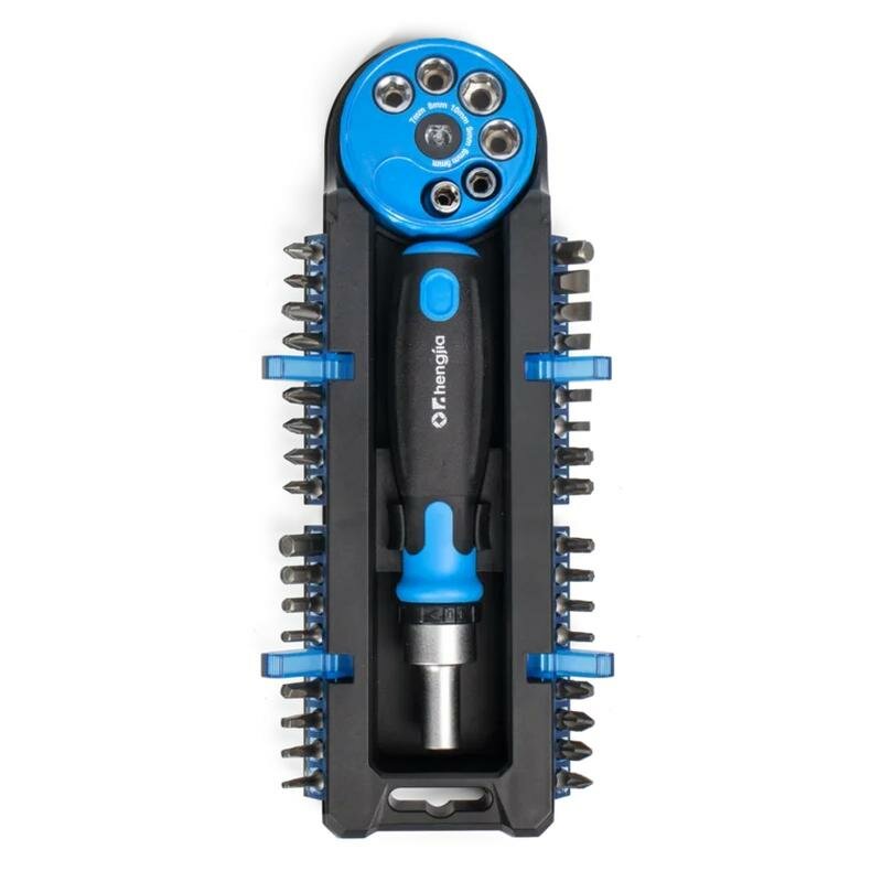 фото Отвертка реверсивная со сменными битами и сменными шестигранными головками НБ-39 КВТ 79772