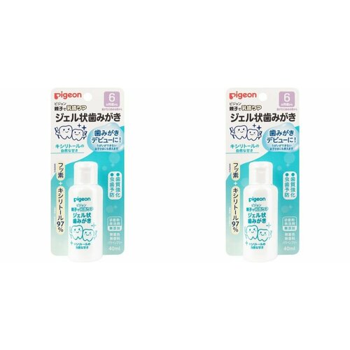 Pigeon Гель для чистки молочных зубов с 6 месяцев 40 мл 2 шт 1479₽