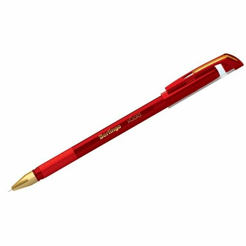 Ручка шариковая Berlingo xGold, стержень красный, узел-игла 0,7 мм (комплект из 24 шт)