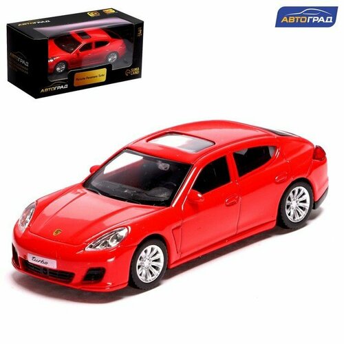 Машина металлическая PORSCHE PANAMERA TURBO, 1:43, цвет красный (комплект из 3 шт) легковой автомобиль автоград porsche panamera turbo 7335835 7335836 1 43 9 см красный