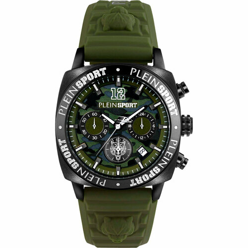 фото Наручные часы plein sport wildcat chrono, зеленый, хаки