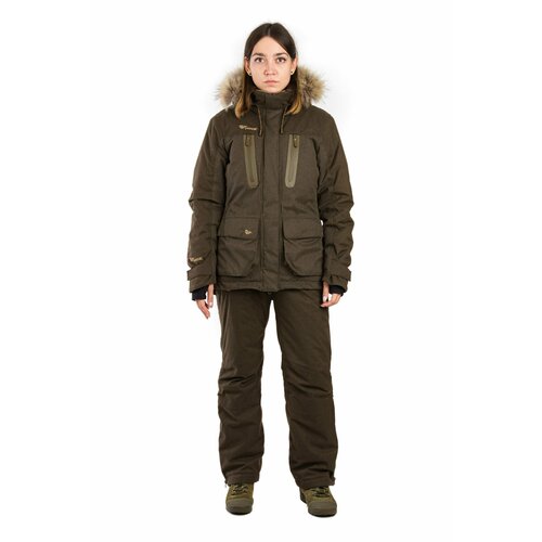 Утепленный женский костюм Novatex / Artemida -15 / Зимний / Коричневый / 48-50