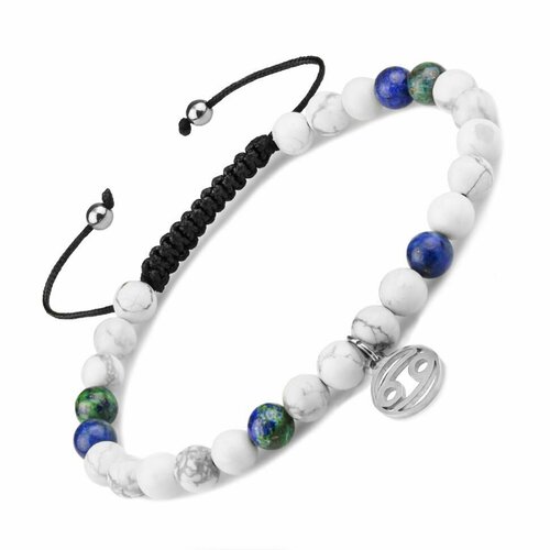 фото Браслет everiot, кахолонг, лазурит, размер 18 см, белый