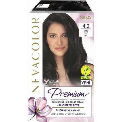 Крем-краска для волос Nevacolor Premium № 4.0 Кофе х2шт