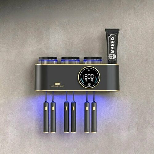 Держатель для ванной комнаты beutyone, Полка для ванной комнаты Прямая черный, размер 28 * 8,8 * 9 см