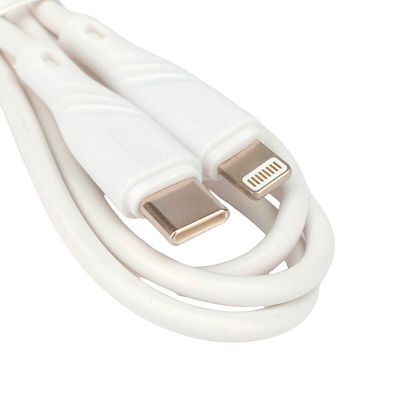 Кабель интерфейсный USB 2.0 Cablexpert Lightning/Type-C, Classic0.1, 2.1A, 20Вт, быст.зар, медь,1м, белый, коробка - фото №2