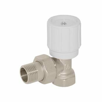 фото Вентиль термостатический, 1/2' верхний угловой, смесительный клапан, кран для подключения радиатора