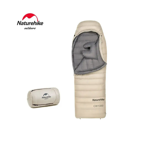 Мешок спальный Naturehike CW1000, 220х80 см, (правый) (ТК: -5C), бежевый