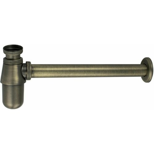 Нижняя часть сифона на раковину металлическая под цвет состаренной бронзы 1713₽