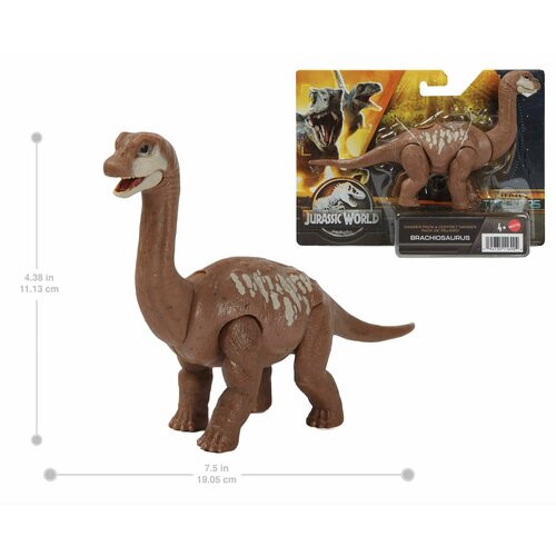 Фигурка динозавра брахиозавр Мир Юрского периода серия Опасные динозавры Jurassic World Brachiosaurus Danger Pack HLN49 Mattel