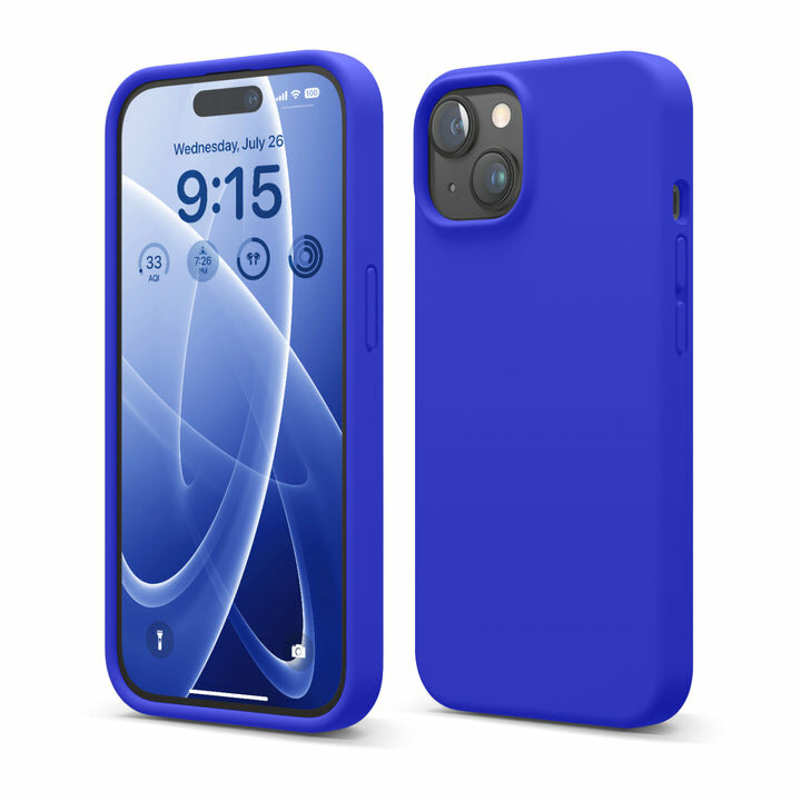 Elago для iPhone 15 чехол Soft silicone (Liquid) Cobalt Blue