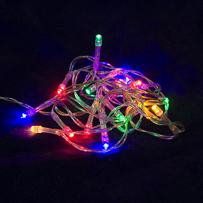 фото Гирлянда эл. СноуБум Вьюн, 18ламп, 1,8м, 1реж, мультиколор, прозрачный провод