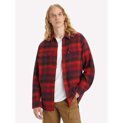 фото Рубашка levi's, размер m, бордовый