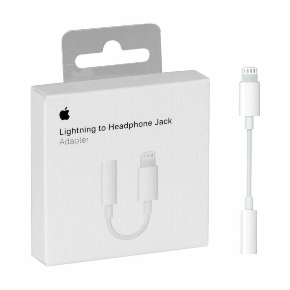 Адаптер Apple Lightning to 3.5 mm MMX62FE/A Model A1749 Headphone Jack Adapter Переходник для Наушников для Apple iPhone / iPad