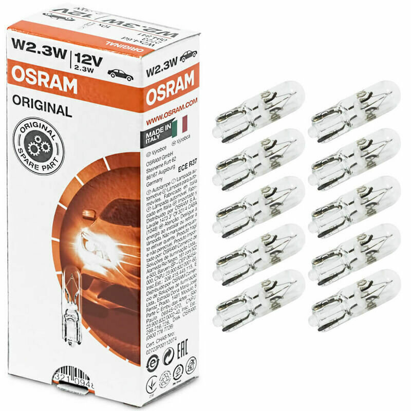 Лампа автомобильная накаливания OSRAM Original 2723 W2.3W 12V 2.3W W2x4.6d 3200K 1 шт.