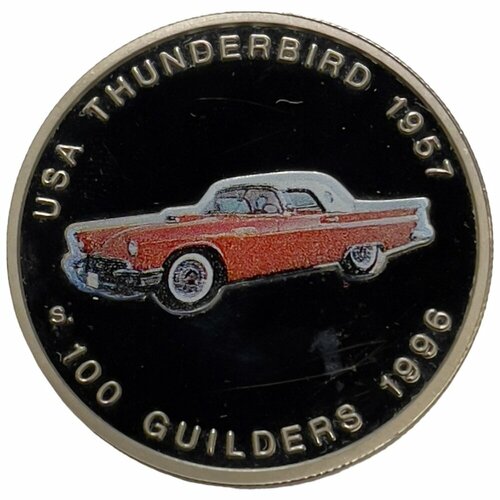 Суринам 100 гульденов 1996 г. (Ford - Thunderbird 1957) (Proof)