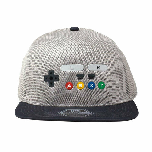 фото Кепка difuzed snes inspired seamless flatbill, размер onesize, черный, серый