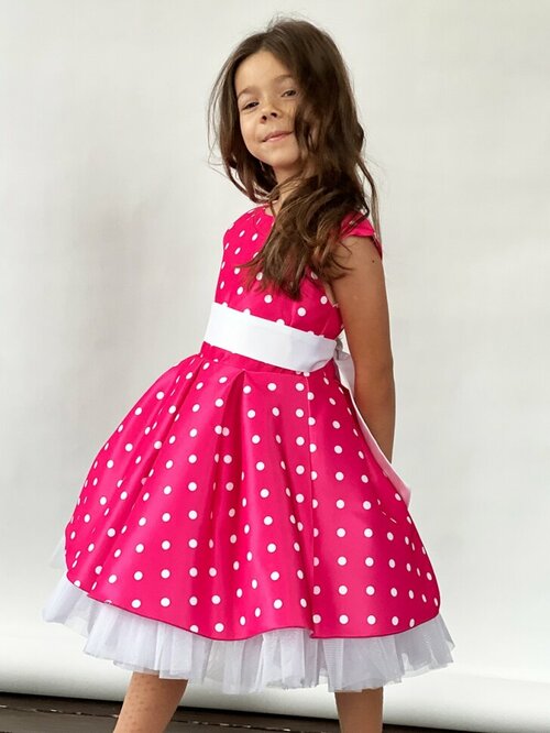 Платье Бушон, размер 110-116, розовый