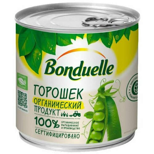 Горошек Bonduelle зеленый органик 425мл х 2шт