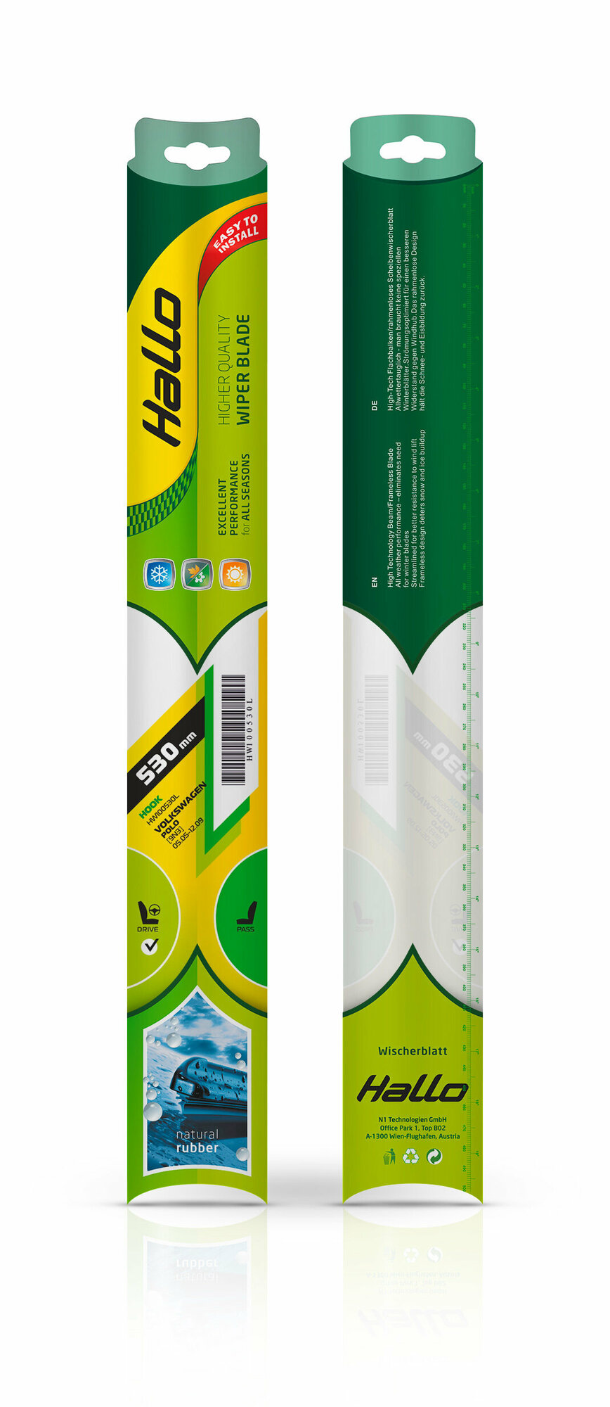 Щетка стеклоочистителя Hallo 530 мм Hook HW100530L ( HW100530 )