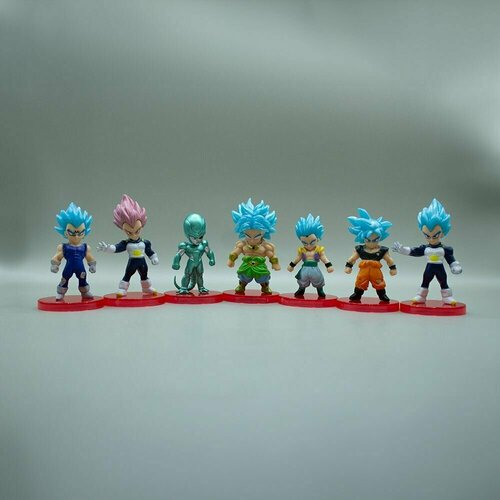 Детализированная фигурка из аниме Dragon Ball/Жемчуг Дракона - набор из 7 фигурок 9pcs set dragon ball z gt cell barcode heroes battle card ultra instinct game collection cards