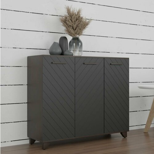 Комод Стокгольм ЛДСП Венге МДФ Черный мат 14535₽