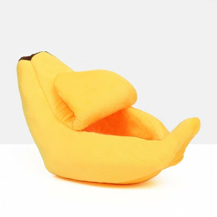 Пижон Лежанка-домик для животных "Банан", 40 х 15 х 10 см, жёлтый - фотография № 2