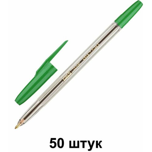 Attache Ручка шариковая неавтоматическая Corvet, зеленая, 0,7 мм, 50 шт