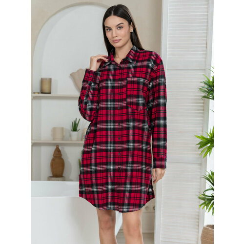 фото Рубашка mia-amore, размер 46, черный, красный