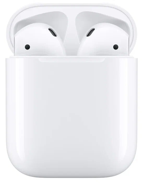 Беспроводные наушники Apple AirPods 2 с зарядным футляром MV7N2, Lightning, белый
