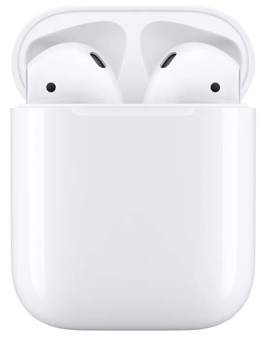 Беспроводные наушники Apple AirPods 2 с зарядным футляром MV7N2, белый