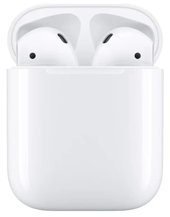 Беспроводные наушники Apple AirPods 2 с зарядным футляром MV7N2 Lightning белый