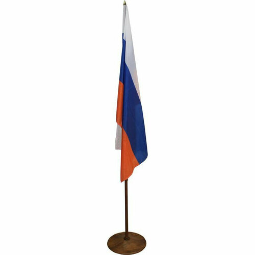 Флаг TI-напольный России, текстура дерева, вишня