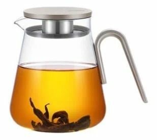 фото Чайник стеклянный с алюминиевой крышкой и фильтром из нержавеющей стали LV-02B-600 600мл Samadoyo