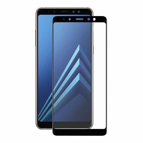 Защитное стекло 3D Tempered Glass для Samsung Galaxy A6 Plus полный клей ( черная рамка )