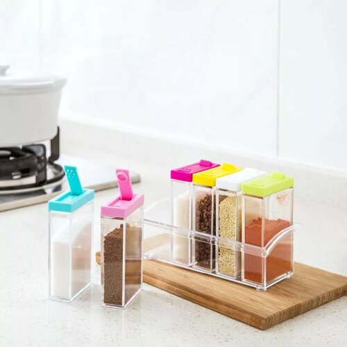 Набор для хранения специй 6 баночек/Набор для хранения соли и перца/Баночки для хранения специй
