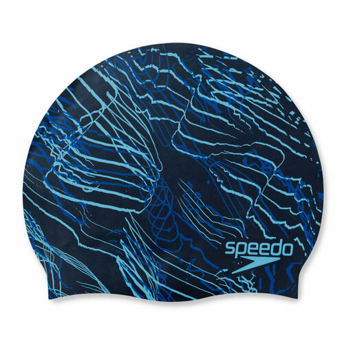 фото Шапочка для плавания speedo prt long hair cap au blue, синий