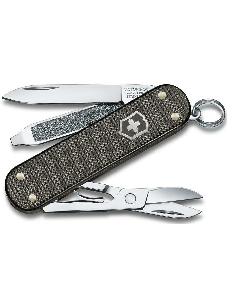 Нож Victorinox брелок Classic Alox LE 2022, 58 мм, 5 функций серый