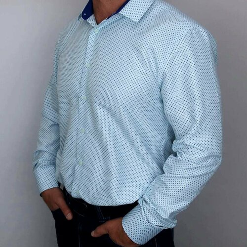 фото Рубашка dino sessun, размер s, бирюзовый