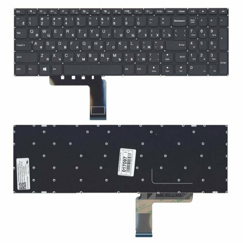 Клавиатура Lenovo IdeaPad 310-15, 310-15ABR, 310-15IAP, 310-15IKB, 310-15ISK с черным топкейсом клавиатура для ноутбука asus 1015e черная с черным топкейсом