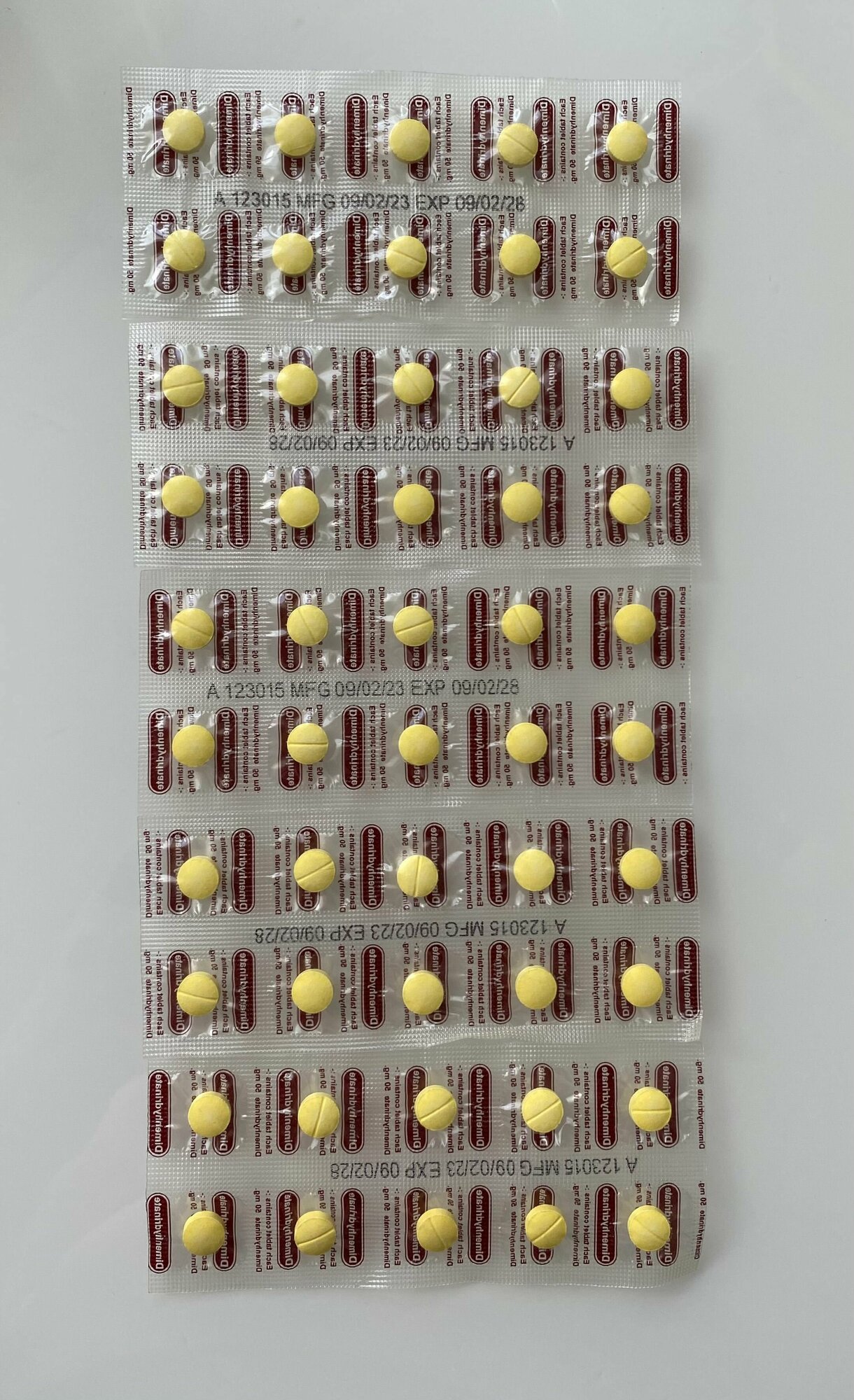 Тайские таблетки от укачивания 100 шт