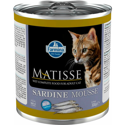 MATISSE MOUSSE SARDINE для взрослых кошек мусс с сардинами (85 гр х 12 шт)