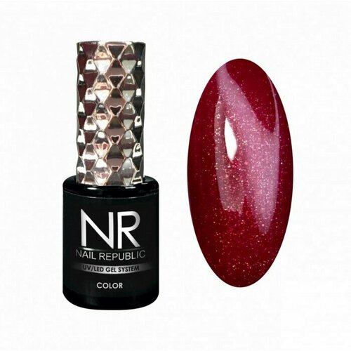 Гель-лак Nail Republic №452 Мерцающий красно-коричневый 10 мл гель лак nail republic 452 мерцающий красно коричневый 10 мл