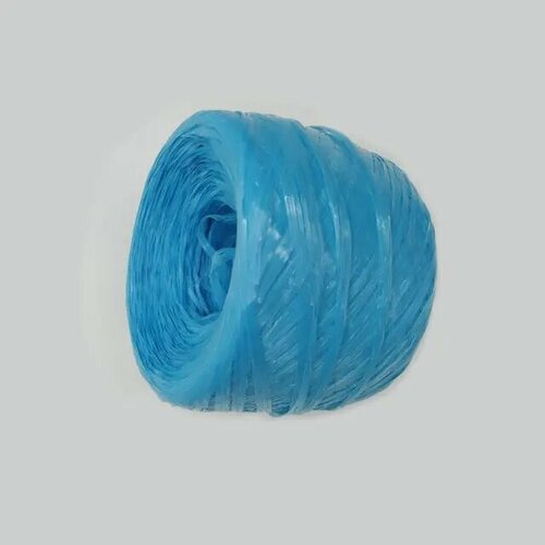 Пряжа (нить) полипропиленовая для вязания мочалок, игрушек, сумок. Цвет: голубой (1шт)