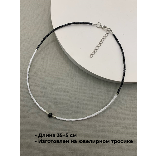 Чокер SIDORINA SOFIA ACCESSORIES, бисер, длина 35 см, черный