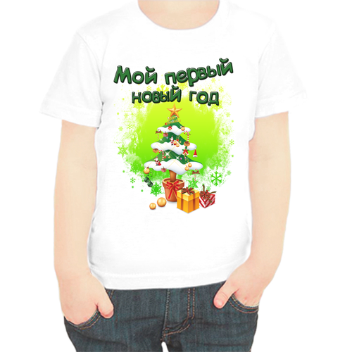 фото Футболка , размер 122, белый нет бренда