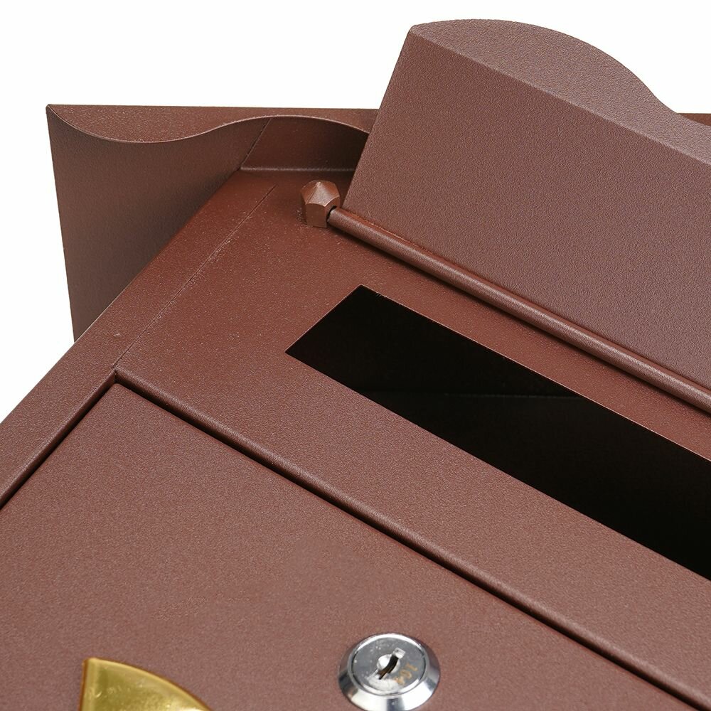 Ящик почтовый FIXBERG Домик, 355х355х100 мм, темно-коричневый - фотография № 3