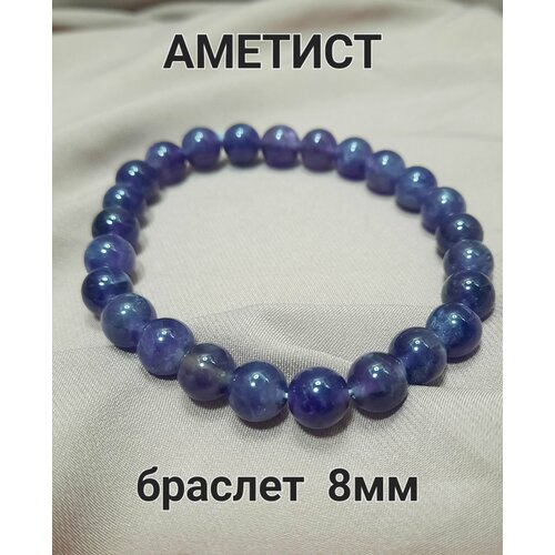 фото Браслет браслет из ааметиста, аметист, 1 шт., размер 18 см, фиолетовый нет бренда