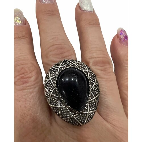 Печатка, авантюрин, безразмерное, синий